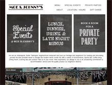 Tablet Screenshot of moeandjohnnys.com